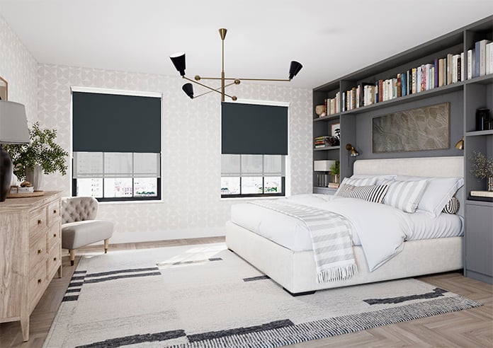 Rimini (Blackout), Black & Optima Dawn - Double Roller Blind - Image 6